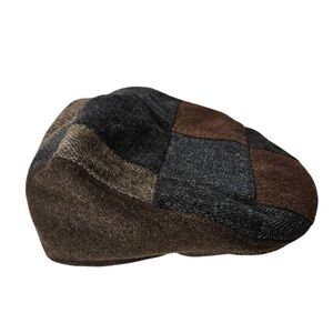 Stetson Hatteras patchwork flat cap, newsboy. Size L/XL.